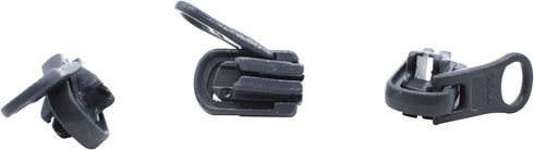 YKK Zipper Repair Kit Solution, 5 Molded Reversible Fancy Pulls Vislon Slider (Made in USA) - 3 Pulls Per Pack - Medium Grey 3pcs...