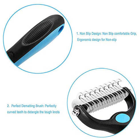 pets grooming tools (PPGT-002 pink) Premium Pet Dematting Comb – Exceptional Grooming Accessory for Pets...