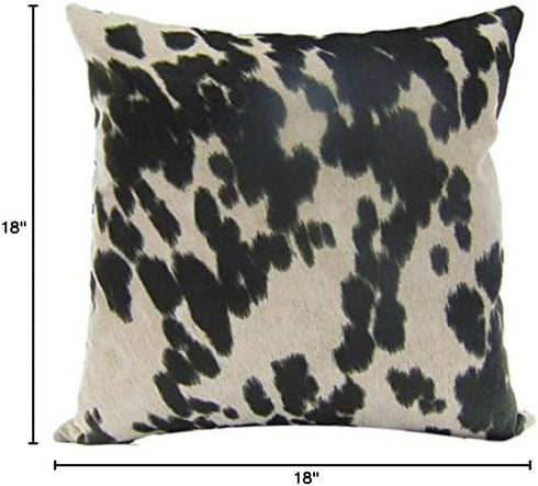luvfabrics Pillow Cover Cow Madness Velvet Suede 18"x18" - Home Decor (Black)...