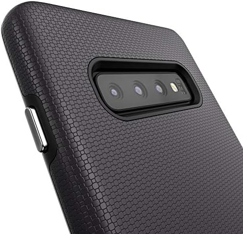 Crave Dual Guard Galaxy S10+ Case, 6.4-inch Shockproof Bumper Protection - Black...