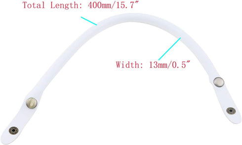 Semetall Replacement Purse Straps 2Pcs 40cm/15.7" Handbag Handles PU Leather Straps for Handbag,Purse DIY Making Accessories (White)...