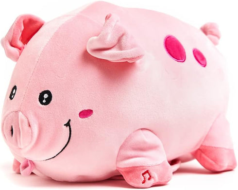 Cuddle Barn - Jiggly Wigglies Piggy | Animated Interactive Stuffed Animal Pig Plush Toy Game Plays Pop Goes The Weasel and Comes with Cards, 11 in...