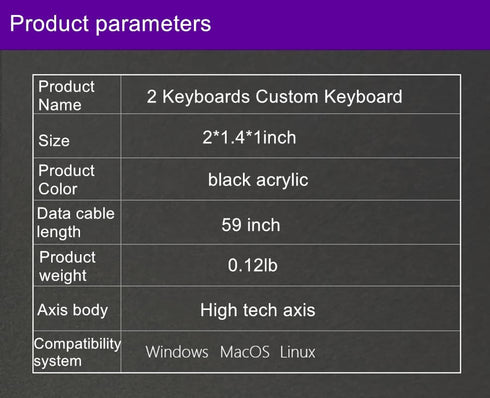 USB mini 2-key keyboard Copy and Paste, programmable macro keyboard, hot swappable mechanical keyboard, with 1.5 meter USB data cable (Black)...