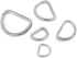 SBest 100 Pcs Silver Heavy Duty Metal D Ring Non Welded D-Rings Assorted Multi-Purpose Semi-Circular D Ring for Hardware Bags Ring Hand DIY Access...