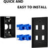 4 Port Keystone Jack Wall Plate with Smooth Face (5-Pack, Black)...