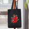 Black Canvas Tote Bag Embroidery Kit,Flowers Art Pattern,Cross Stitch Kits, Including Stamped Embroidery Bag with Hoops,Needle, Instruction Manual...