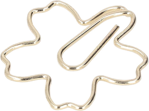 100pcs Gold Paper Clips, Office and School Supplies Office Supplies Flower Shaped Paper Clips Electroplating Cute Special Fun Paper Clips for Kids...