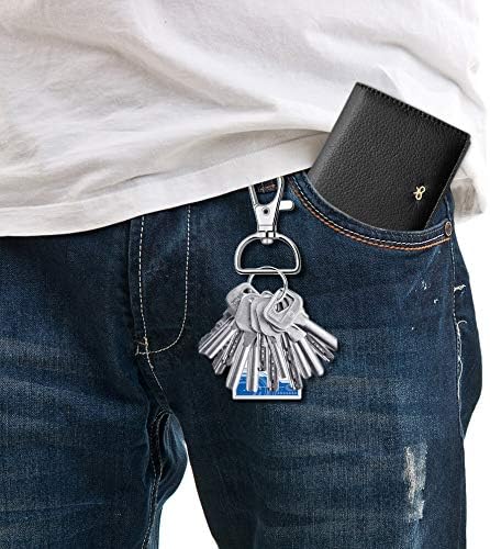 Key Chain Clip Hook, Anezus D Ring Clip Keychain Lanyard Swivel Snap Hooks Clip on Key Ring for Crafts and Purse Hardware (3/4 inch)...