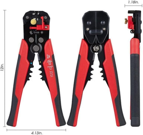 Automatic Wire Stripper, 3 in 1 Self-Adjusting Wire Cutter For Electrical Wire Stripping, Cable Cutting, Crimping Tool from 10-24 AWG...