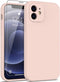 DEENAKIN Compatible with iPhone 12 Case with Screen Protector,Enhance Camera Protection,Soft Flexible Silicone Gel Rubber Bumper Cover,Slim Fit Pr...