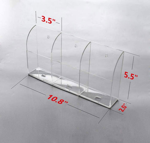 VANCORE Clear Wall Mounted Charging Phone Holder Smart Phone Station TV Remote Control Holder Wall Box (3 Holes)......