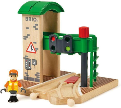 Brio World 33674 - Signal Station | 2-Piece Interactive Wooden Toy Train Accessory | Ideal for Kids Ages 3 and Up | FSC-Certified Wood...
