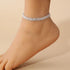 Pingyongchang Heart Rhinestone Ankle Bracelets for Women, Adjustable Silver Shiny Tennis Anklets,Stretch Love Twinkle Cubic Zircon Diamond Anklet ...