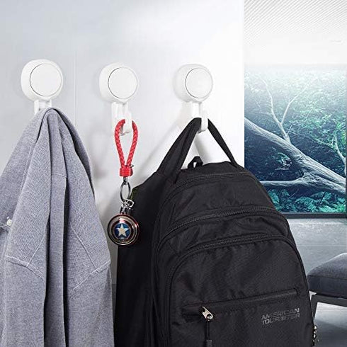 LUXEAR Suction Cup Hooks Reusable Suction Hooks for Shower Wall Vacuum Bathroom Suction Holder Removable Window Glass Door Suction Hanger for Bath...