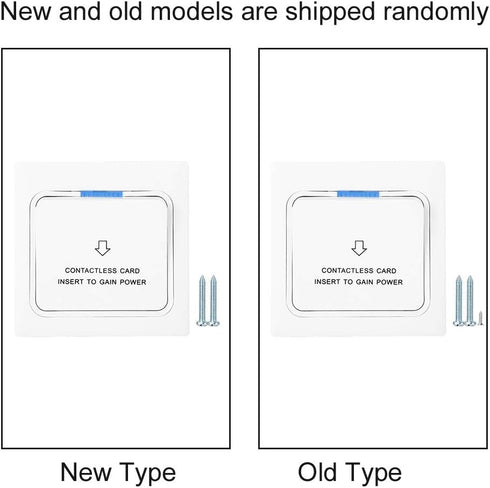 Power Card Sensor Hotel Power Card, Hotel Energy Saving Switch Light Switch Key Plate Extender 3.4x3.4in 100 Times Aging Tests Qualified White For...