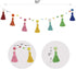 DrCor Llama Boho Pom Pom Garland - Precut Rainbow Macrame Banner Kit for Christmas Party, Nursery, Classroom, Playroom & Kids to Teens Room - Fade...