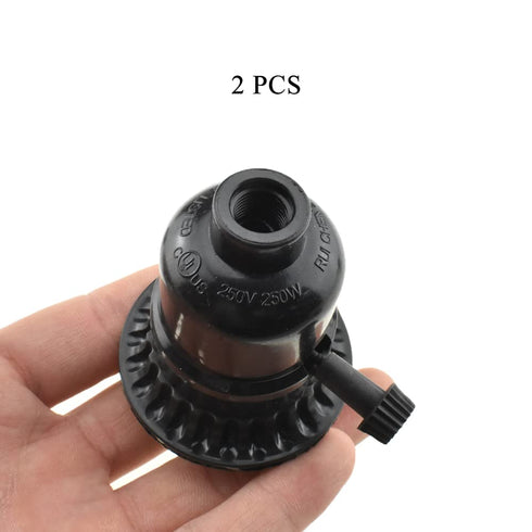 HAHIYO E26 Lamp Socket Screw in Mount Light Socket Bulb Holder Fixture Easy Wire Tighten Down Not Loose Twist PBT+ Plastic Maximum for Decor Table...