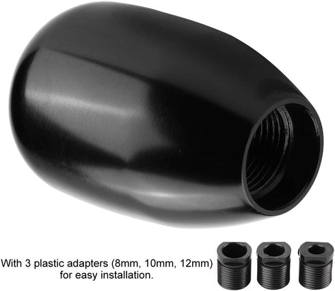 Gear Shift Knob, 6 Speed Universal Car Modification Manual Knob Gear Shift Head Shifter with 3 Plastic Adapters(Black)...
