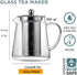 Glass Teapot (32oz/950ml) MJZQCD with Removable Stainless Steel Infuser,Glass Tea Pot transparent Stovetop tea Kettle,Blooming and Loose Leaf Tea ...
