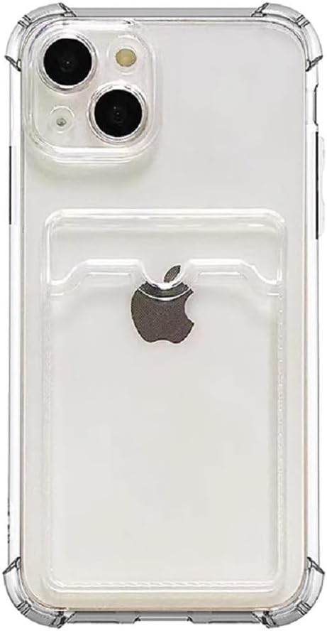 Phone Case with Single Card Holder Compatible with iPhone 12 promax Clear Transparent Shockproof Bumpers Cases for Camera Lens Protector (12 Pro M...