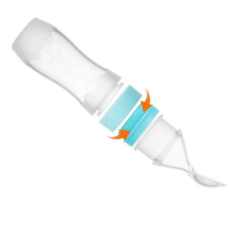 PandaEar (2 Pack) Silicone Baby Food Dispensing Spoon|4 oz Infant Fruit Squeeze Feeder| Travel Friendly Kids Toddlers Boys Girl (Blue)...