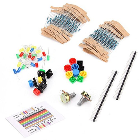 Electronics Component kit with resistors,Pin Header,LEDs, Switch, Potentiometer,for Arduino MEGA2560...