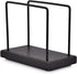 NIRMAN Acacia Wood Base Iron Standing Napkin Napkin Holder for Kitchen & Dining Tables, Indoor & Outdoor Use (Black) (6" x 3" x 5")...