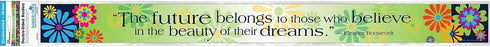 BARKER CREEK Double-Sided Border with Inspirational Quote, Italy Fiori Bellissimi, for Bulletin Boards, Reception Areas, Halls, Break Rooms, Offic...