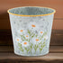 The Bridge Collection - Versatile Small Daisy Galvanized Metal Planter/Pot Cover - Perfect for Use as a Herb Planter, Small Flower Planter, or Sty...