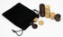 DA VINCI Solid Wood Backgammon and Checkers Pieces 30 Replacement Ridged Game Chips with Cloth Storage Bag (1 Inch Diameter)...