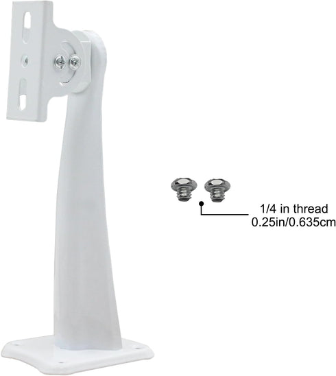 Mini Projector Wall Mount Security Camera Mount Bracket for Camera with 1/4 Screw Head Wall Mount Projector, and Webcam Housing (White) (7.36in)...