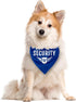 Security Dog Bandana, Dog Bandana, Blue Pet Dog Scarf Accessories, Pet Dog Triangle Scarf, Funny Cute Dog Bandana, Dog Bandana for Small Medium La...