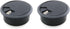 2PCS 60mm Black Plastic Cover Desk Wire Cord Cable Grommets Hole Cover Office PC Desk Cable Cord Organizer...