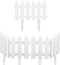 PLULON 6 Pieces Garden Fence with 6 Pieces Fence Insert White Plastic Fence Garden Picket Fence Edgings Lawn Flowerbeds Plant Borders Decorative G...