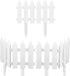 PLULON 6 Pieces Garden Fence with 6 Pieces Fence Insert White Plastic Fence Garden Picket Fence Edgings Lawn Flowerbeds Plant Borders Decorative G...