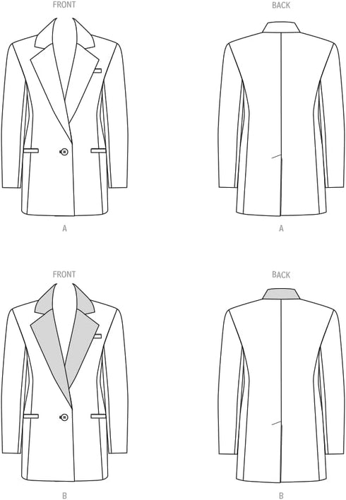 Butterick Misses' Lined Jackets Sewing Pattern Kit, Design Code B6960, 8-10-12-14-16, Multicolor...