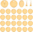 PH PandaHall 30 Pcs 304 Stainless Steel Flat Round Blank Stamping Tag Pendants Charms Diameter 15mm for Jewelry Making Gloden...