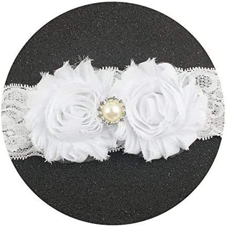 Miugle Baby Christening Headbands Baby Girl Baptism Headbands with Bows, White, 0-3years...