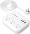 European Travel Plug Adapter with USB C, ROOTOMA Outlet Converter US to Europe 3 Outlets 3 USB Ports, International Power Strip for EU Spain Franc...