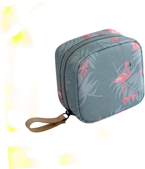 Beavorty Canvas Wallet for Women Cosmetic Bag Womans Wallets Flamingo Makeup Bag Small Makeup Bag Mini Cosmetic Bag for Women Girls Water Proof Sk...