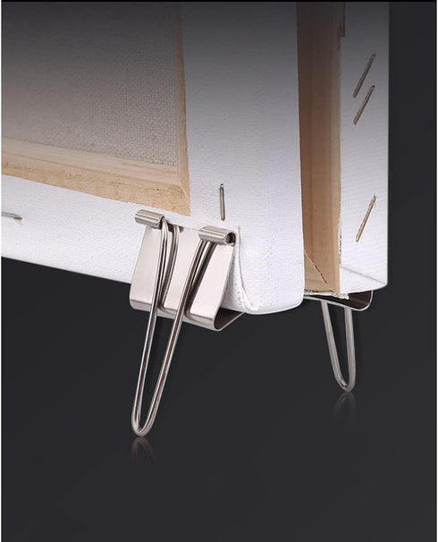 4pcs Stainless Steel Wet Canvas Clips Hold 2 Canvas Face to Face for Oil Painting Frame Art Supplies...