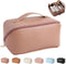MINGRI Large Capacity Travel Cosmetic Bag for Women,Makeup Bag Travelling PU Leather Cosmetic Bag Waterproof,Multifunctional Storage Travel Toilet...