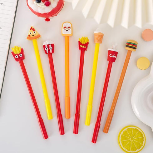 40 Pcs Cute Food Gel Ink Pens Fun Kawaii Pens Hamburger Writing Pens 0.5 mm Black Ink Cool Pens Novelty Fun Pens for Kids School Office Home Suppl...