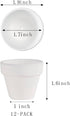 Mini White Terracotta Clay Flower Pots 2 inch with Drainage Holes for for Tiny Cactus Herb lithop, Small Succulent Planter Nursery Plant Pot for H...