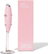 Smooth Operator Pink Handheld Electric Whisk, Milk Frother, Foam Maker for Protein, Coffee & More - Stainless Steel Stand Included...