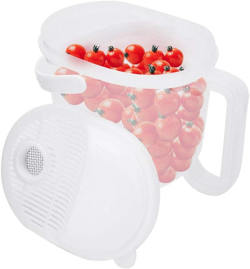 Rice Washing Strainer, Resin Material Ergonomical Handle Fruit Washer, Multi-Funtion Rice Washing Tool for Rice/Beans/Grapes Cleaning Vegetable...