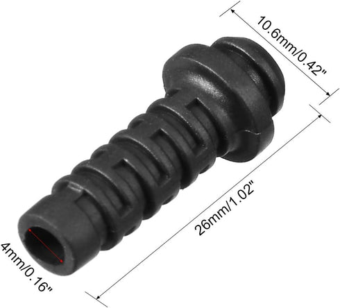 uxcell 15pcs 4mm Inner Dia PVC Strain Relief Cord Boot Protector Power Tool Hose Black...