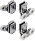 Stainless Steel Shower Door Wheels 23mm Shower Door Rollers (2top +2bottom)...