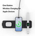 3 in 1 wireless charging station for multiple devices, wireless travel charger for iPhone, Apple Watch and AirPods, Foldable charging pad for Appl...