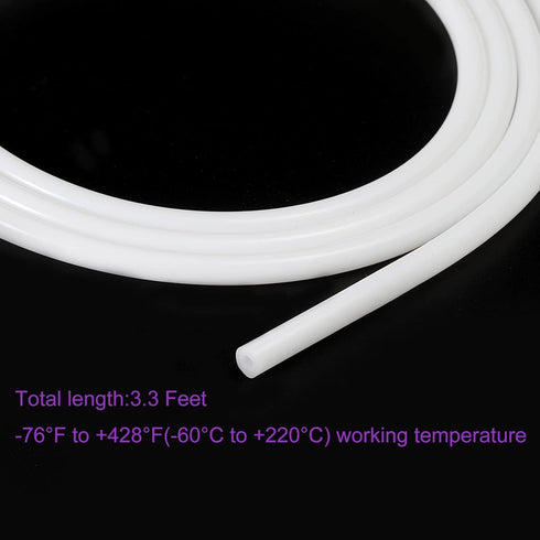 DMiotech 2mm ID 4mm OD 3.3 Feet Silicone Tube Translucent Industrial Silicone Tubing for Water Air Pump...